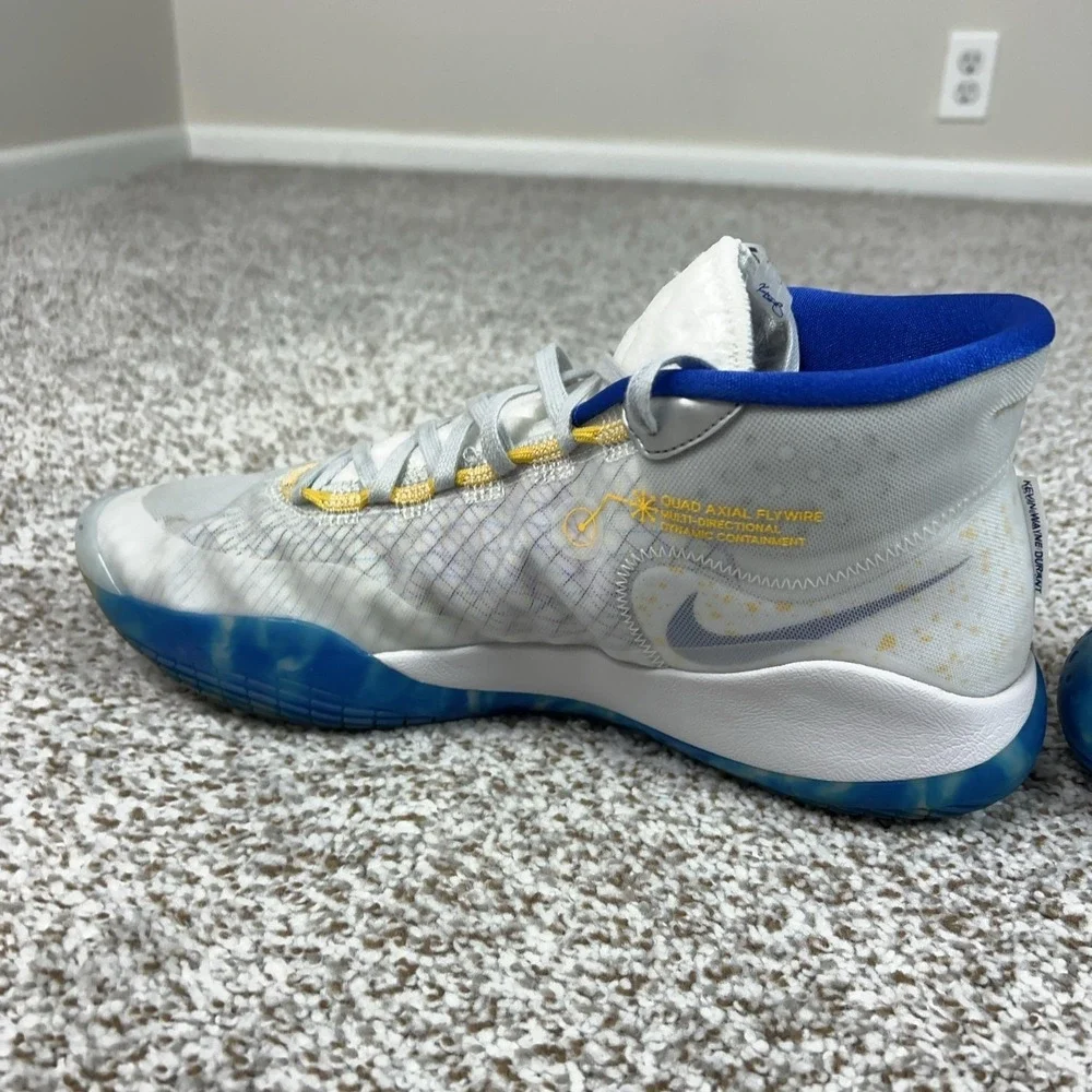 Nike Shoes Mens Size 11 White Zoom KD 12 Warriors Basketball Mid Top Sneakers
